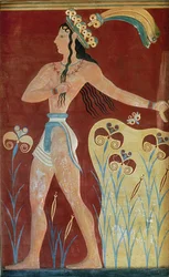 紀元前16世紀のクノッソス宮殿のキングプリーストまたはユリの王子